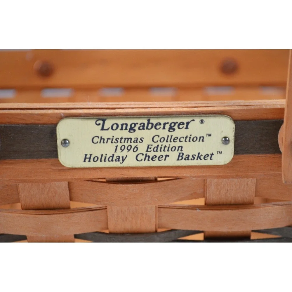 1996 Longaberger Holiday Cheer Basket Clot. Liner‎ & Protector 12L x 8W x 4.25H